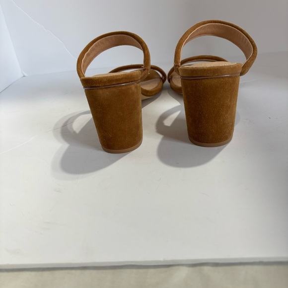 Soludos Ines Tan Open-Toe Double
Strap Suede Block Heel Sandals Size - Picture 4 of 5